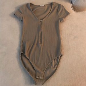 Express olive green bodysuit